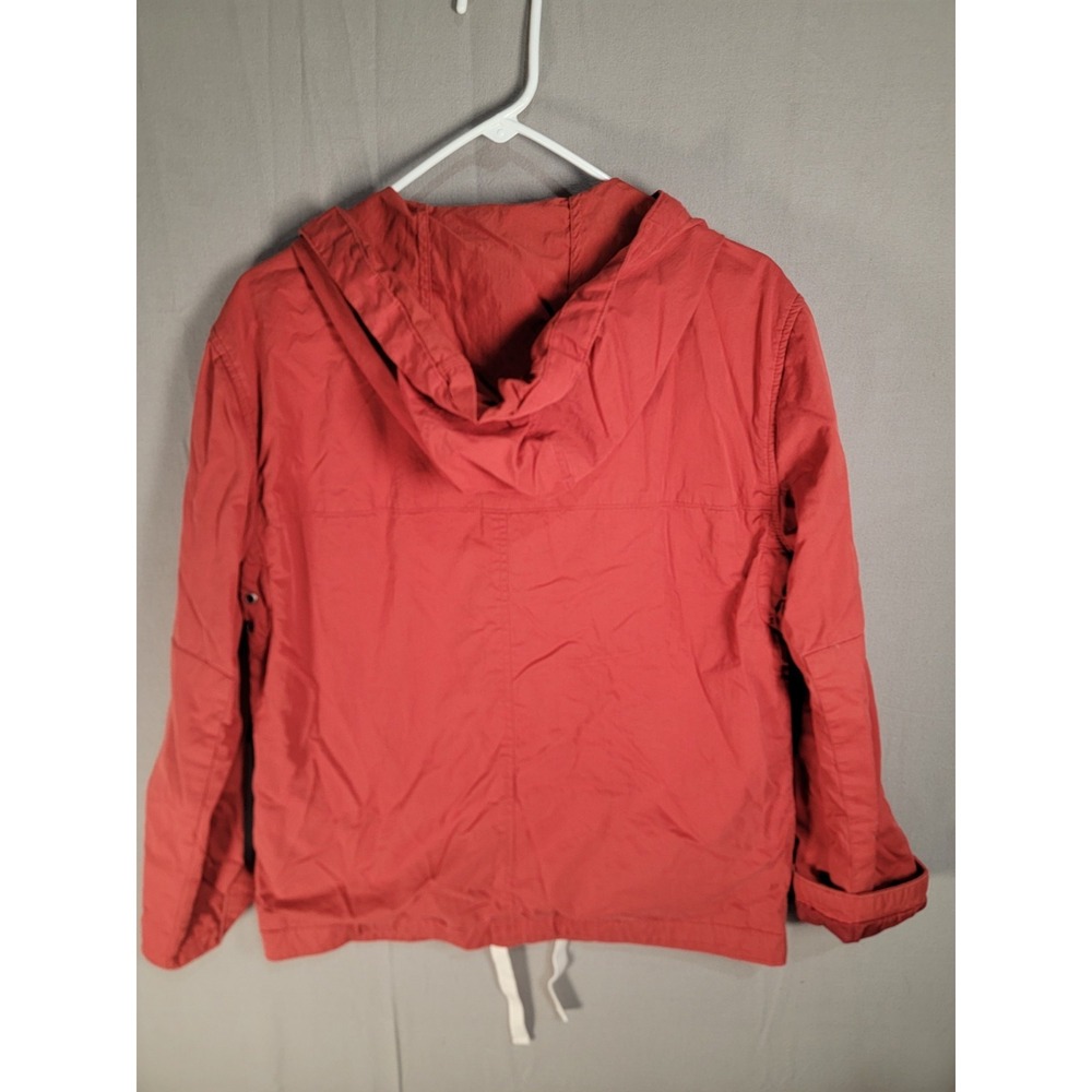 Vintage Y2K Abercrombie Fitch Utility Field Jacket Womens XS Rust Red Hooded - Picture 10 of 15
